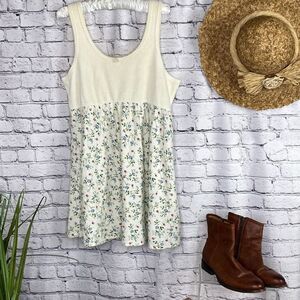 Victoria's Secret Country Velour Ditsy Floral‎ Baby Doll Nightie Cream Large